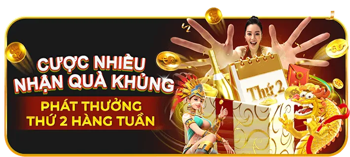 Biểu ngữ khuyến mãi hoàn trả hàng tuần cho cá cược thể thao